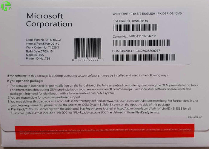 Windows 10 Pro Retail Box 64 Bit Windows 10 Product Key For Microsoft