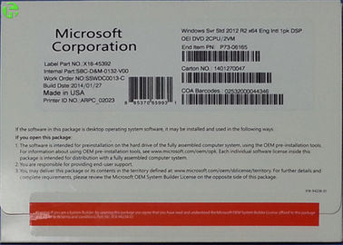 Authentic Windows Server OEM Software OEM Win Server 2008 Standard 5 CAL
