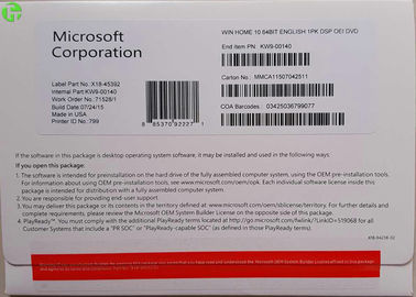 OEM Software Windows 10 Pro Retail Box Windows 8.1 Product Key Code COA Sticker