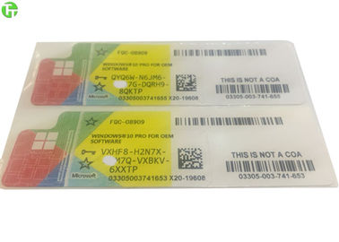 Genuine Online Activation Microsoft Windows 10 Key Code COA Sticker Win 10 Home / Pro