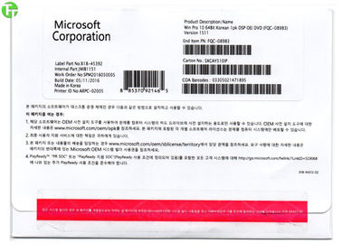 Microsoft Windows 10 Pro OEM Pack 64 Bit , Korean Version Win 10 Pro Online Activation