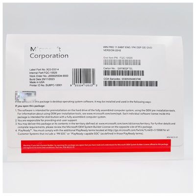Windows 11 Pro OEM License Key ，64-Bit For Business & Gaming, Lifetime Activation, Enhanced Security & Performance 