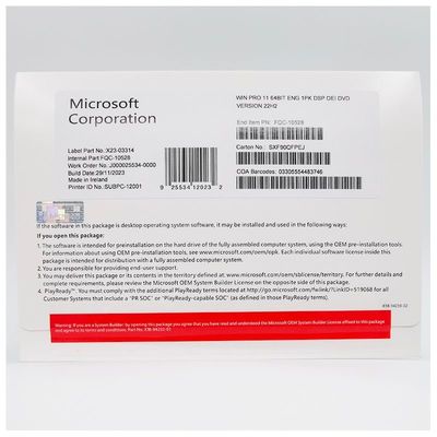 Windows 11 Pro OEM DVD，Authentic Microsoft License，Instant Activation & Lifetime Validity