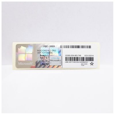 Genuine Windows 11 Pro COA Sticker With OEM License Key - 100% Online Activation, Global Support, Multi-Language Compatibility