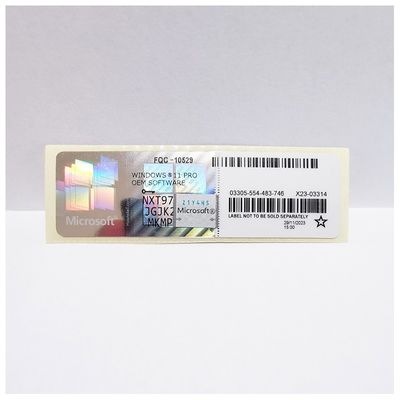 Genuine Windows 11 Pro COA Sticker With OEM License Key - 100% Online Activation, Global Support, Multi-Language Compatibility