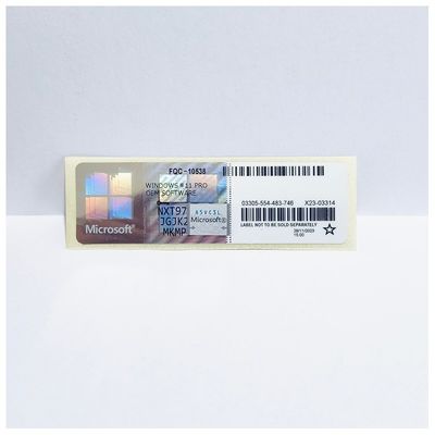 Genuine Windows 11 Pro COA Sticker With OEM License Key - 100% Online Activation, Global Support, Multi-Language Compatibility