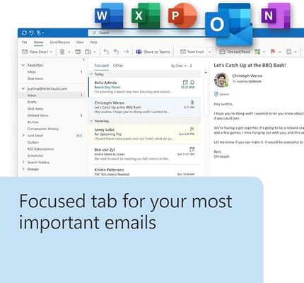 Microsoft Office Home & Business 2024: One-Time Purchase Lifetime License， Windows 10/11 & MacOS Compatible