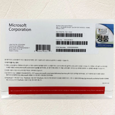 Original Windows 11 Pro OEM With Korean Language Support