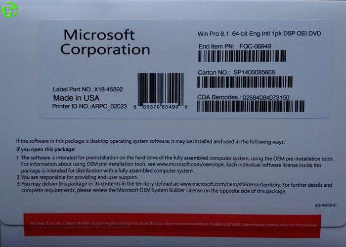 Microsoft Office Windows 8.1 Pro Pack Product Key Sticker On Laptop