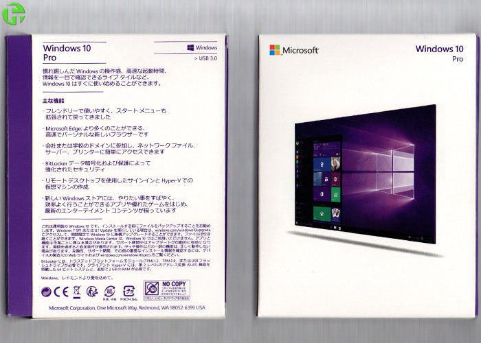 USB 3.0 Global Windows 10 Pro Retail Box License Product OEM Key