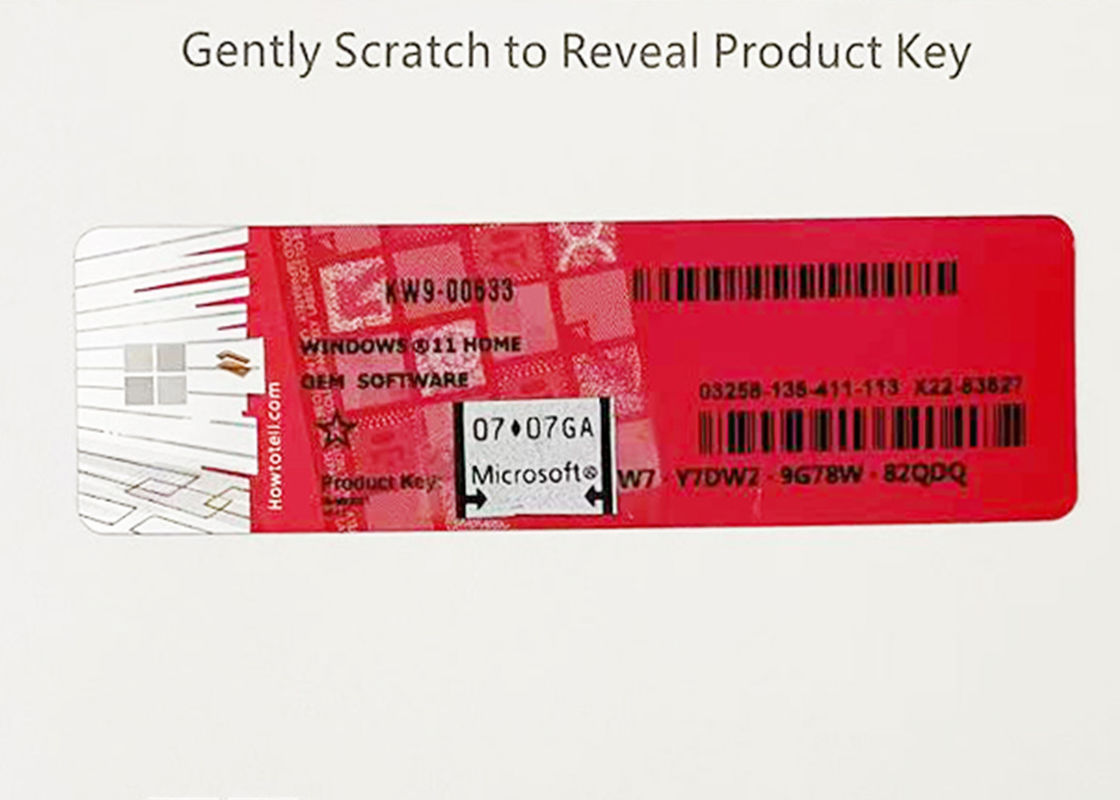 Microsoft Windows 11 COA License Sticker Pro / Home