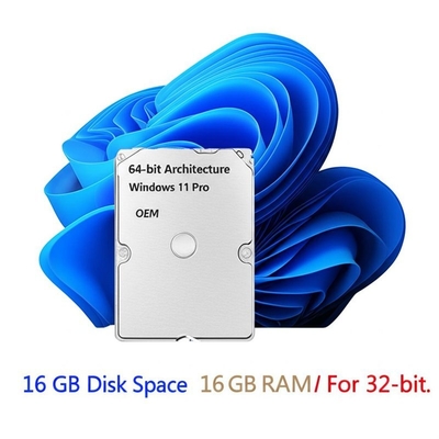 64-bit Architecture Windows 11 Pro OEM 16 GB Disk Space 1 GB RAM For 32-bit