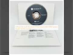 Official Microsoft Windows 11 Pro French DVD OEM System Builder 64-Bit License