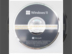 Microsoft Windows 11 Pro 64-Bit German DVD OEM System Builder Pack for New PC